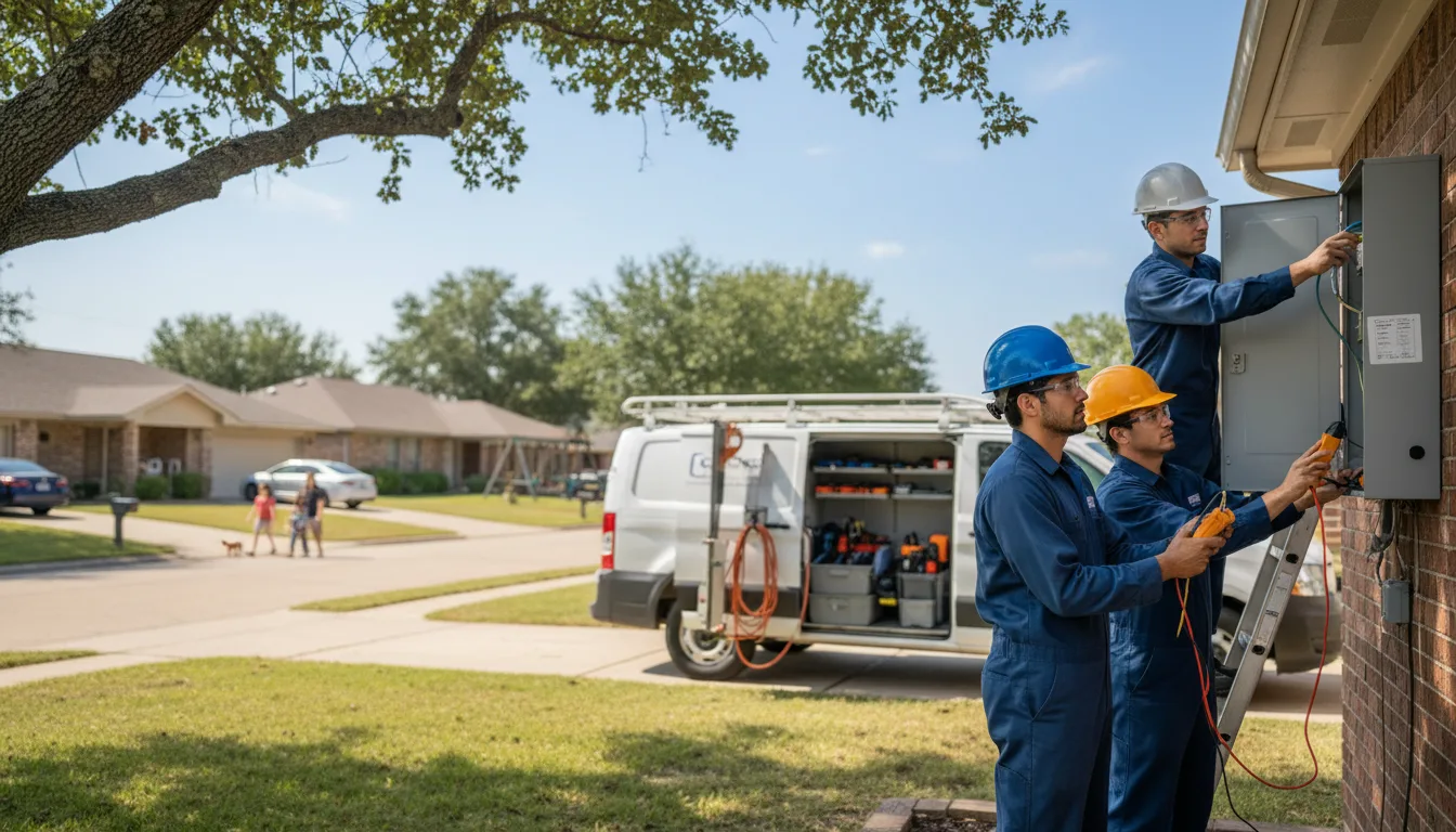 Certified electrician providing emergency electrical services in Meyersville, TX